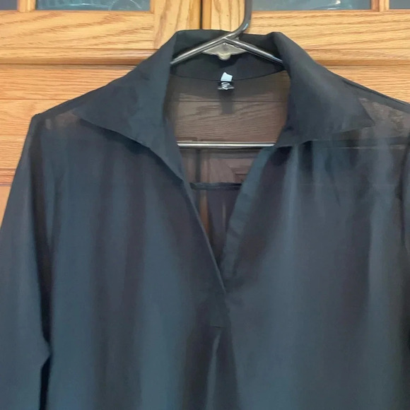 Ownest Sheer black long sleeve top size XXL - Picture 3 of 7